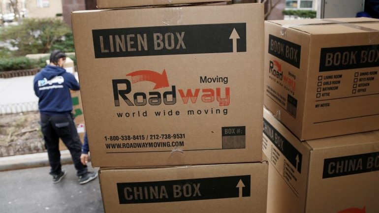 A stack of linen boxes.