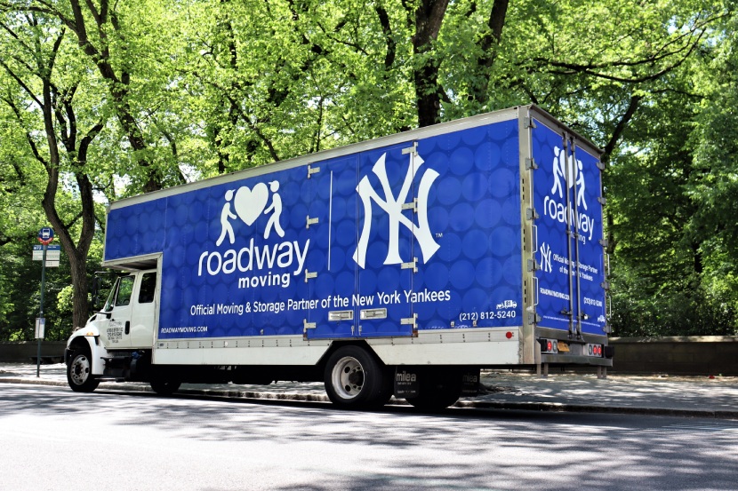 Roadway Moving's truck during a move in NYC