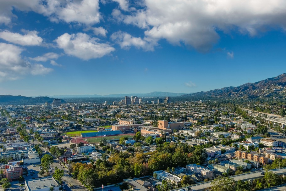 Aerial view of Eagle Rock, California