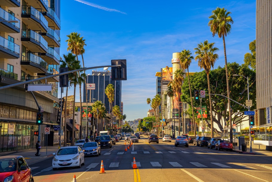 Sunset Boulevard in Hollywood, California